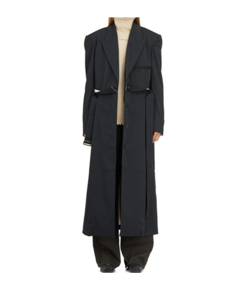 Uma Wang Long-sleeved Windbreaker In Black