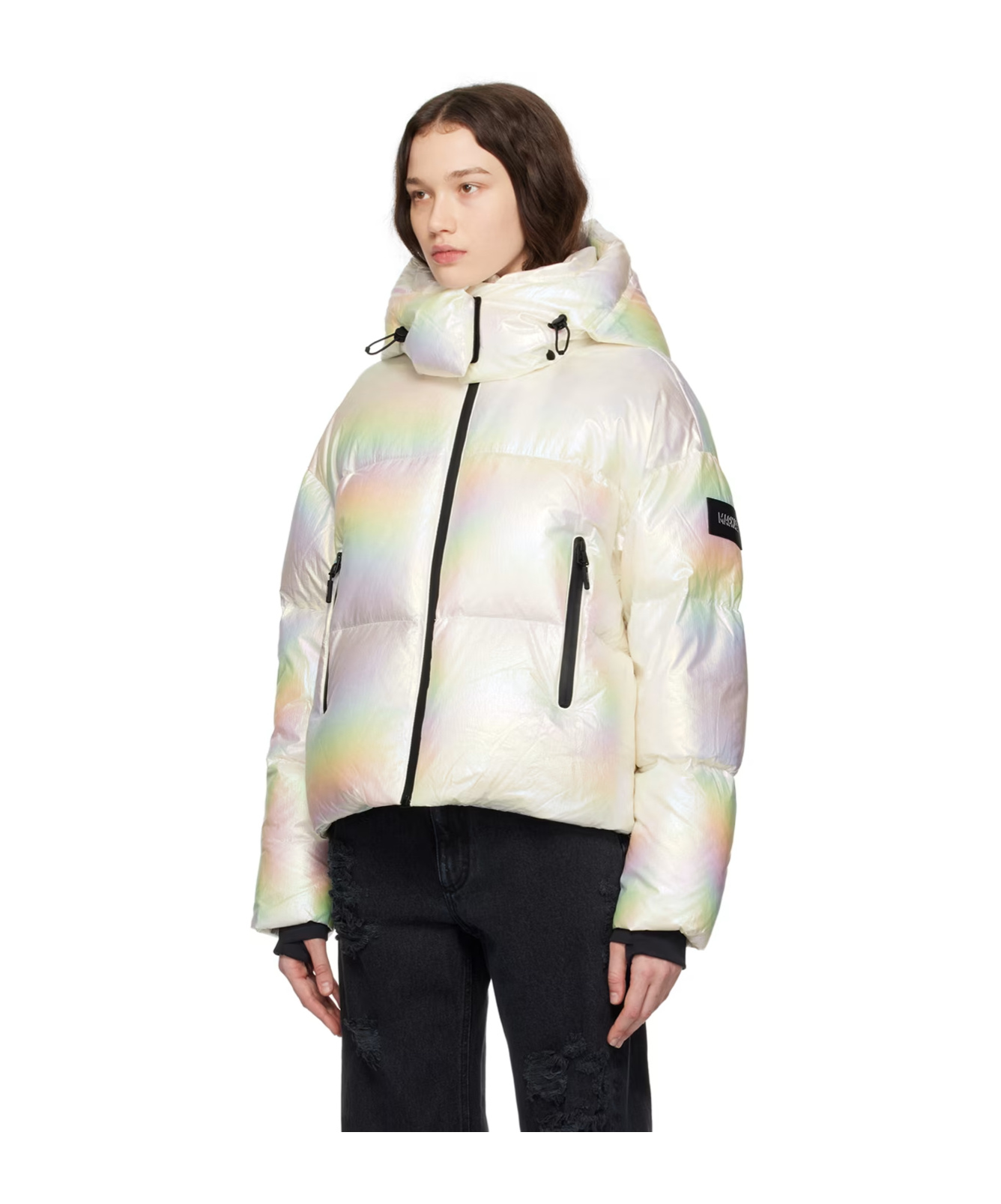 Mackage White Tessy Down Jacket In White
