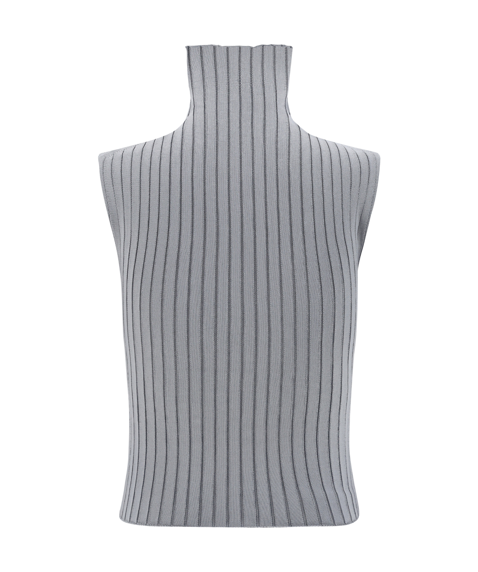Marni Turtleneck Sleeveless Knit Top In Gray