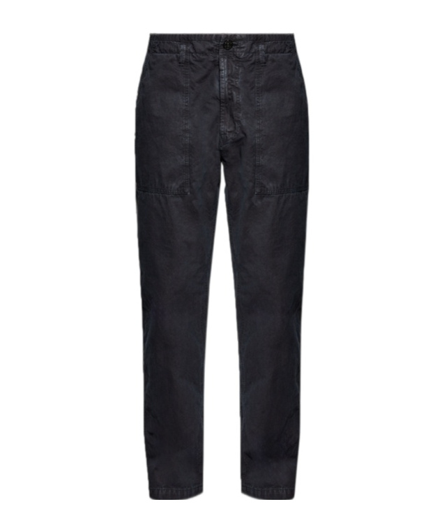 Stone Island Belt-loop Casual Pants In Blue