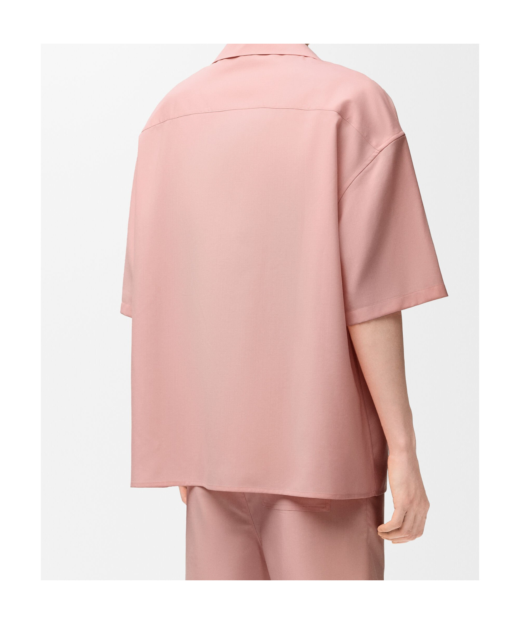 Loewe Wool-blend Short-sleeve Shirt In Orange