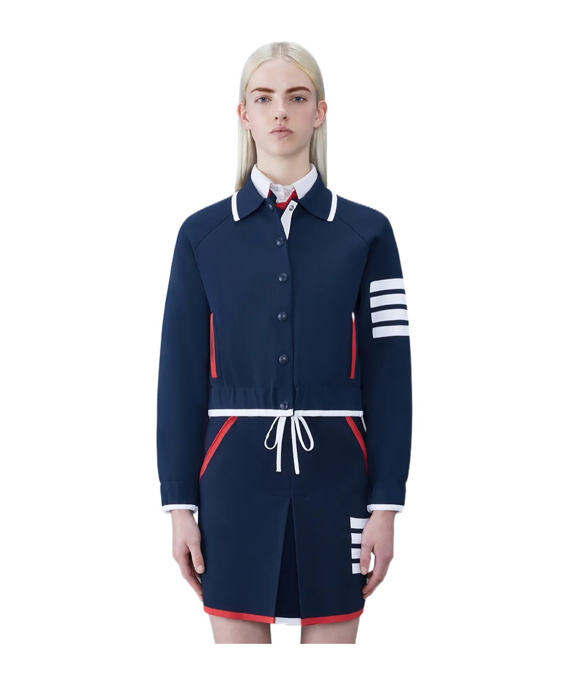 Thom Browne 4-bar Stripe Milano-stitch Jacket In Blue