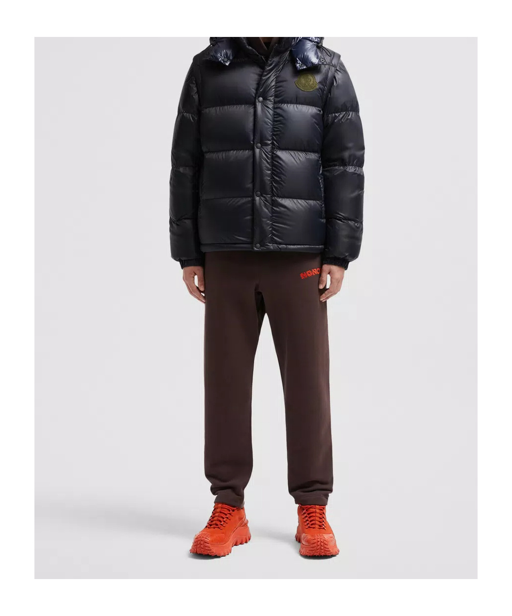 Moncler Cyclone 2-in-1 Short Down Jacket Blue In Black