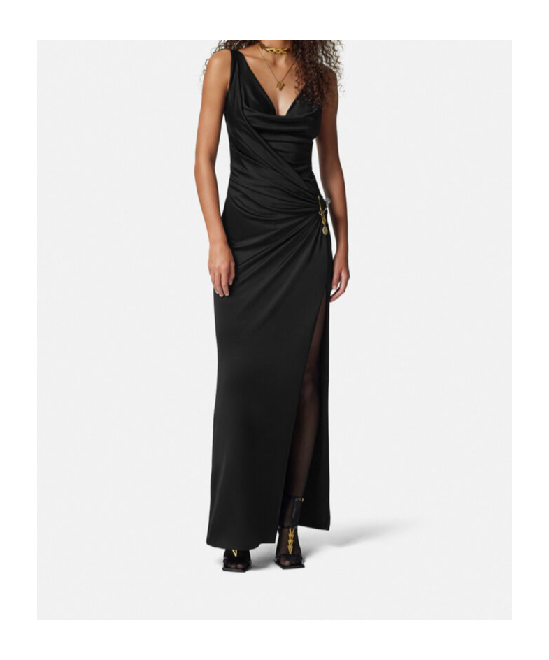Versace Sleeveless Dress In Black