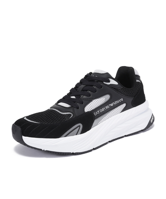 Ea7 Mesh Casual Sneakers In White
