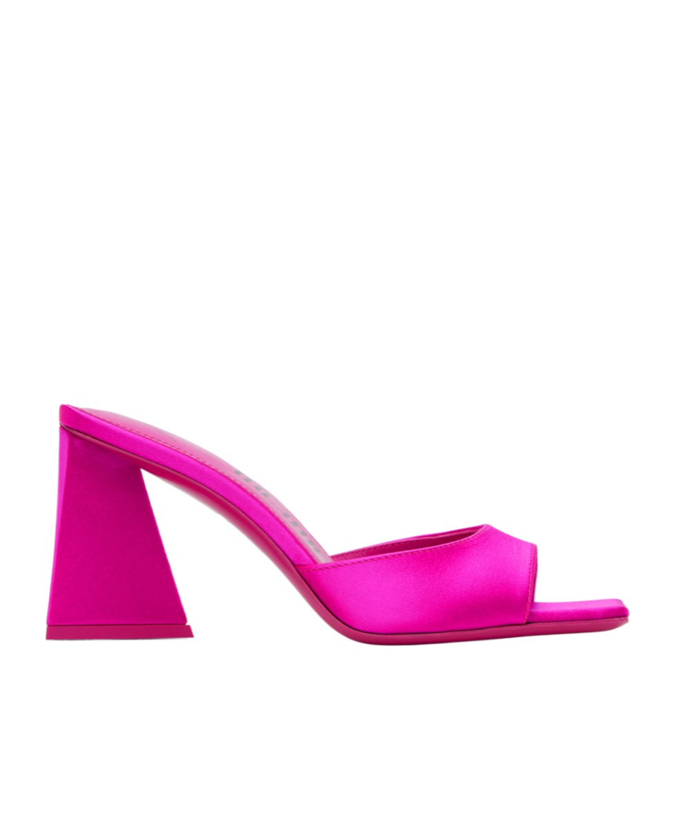 Attico Mini Devon 85mm Satin Mules In Pink