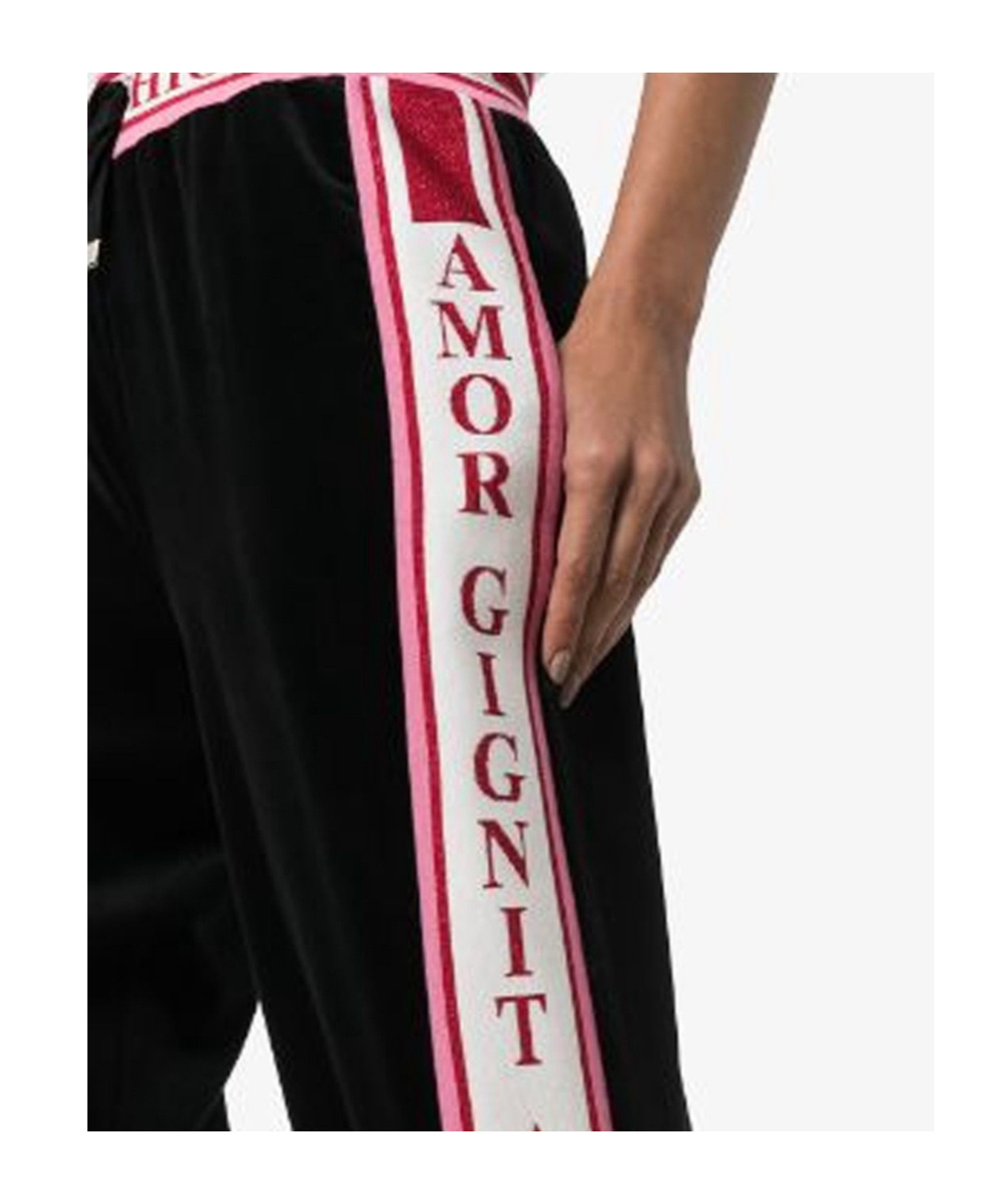 Dolce & Gabbana Logo Striped Sweatpants In Black