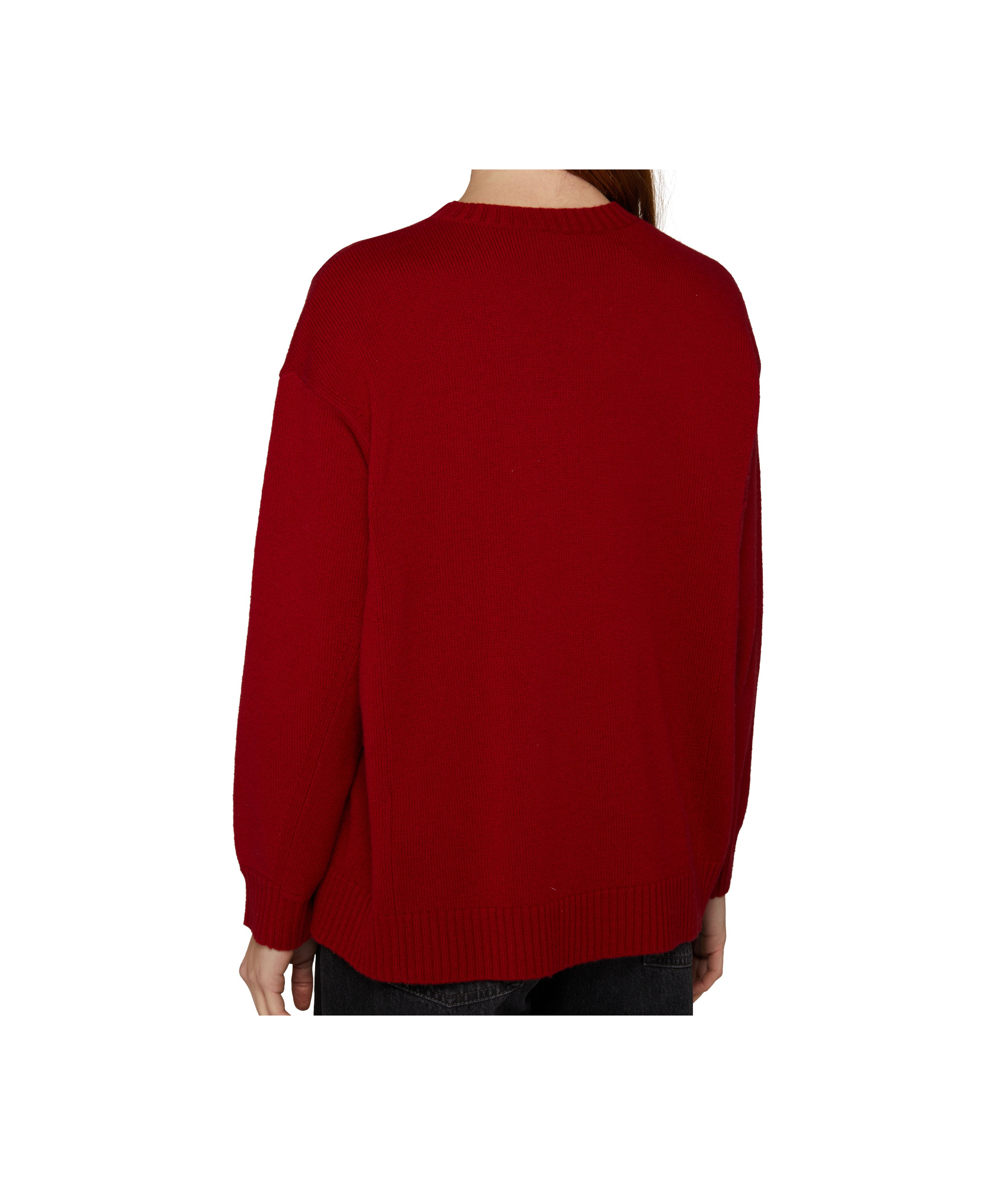 Max Mara Logo Wool And Cashmere Jumper In Red