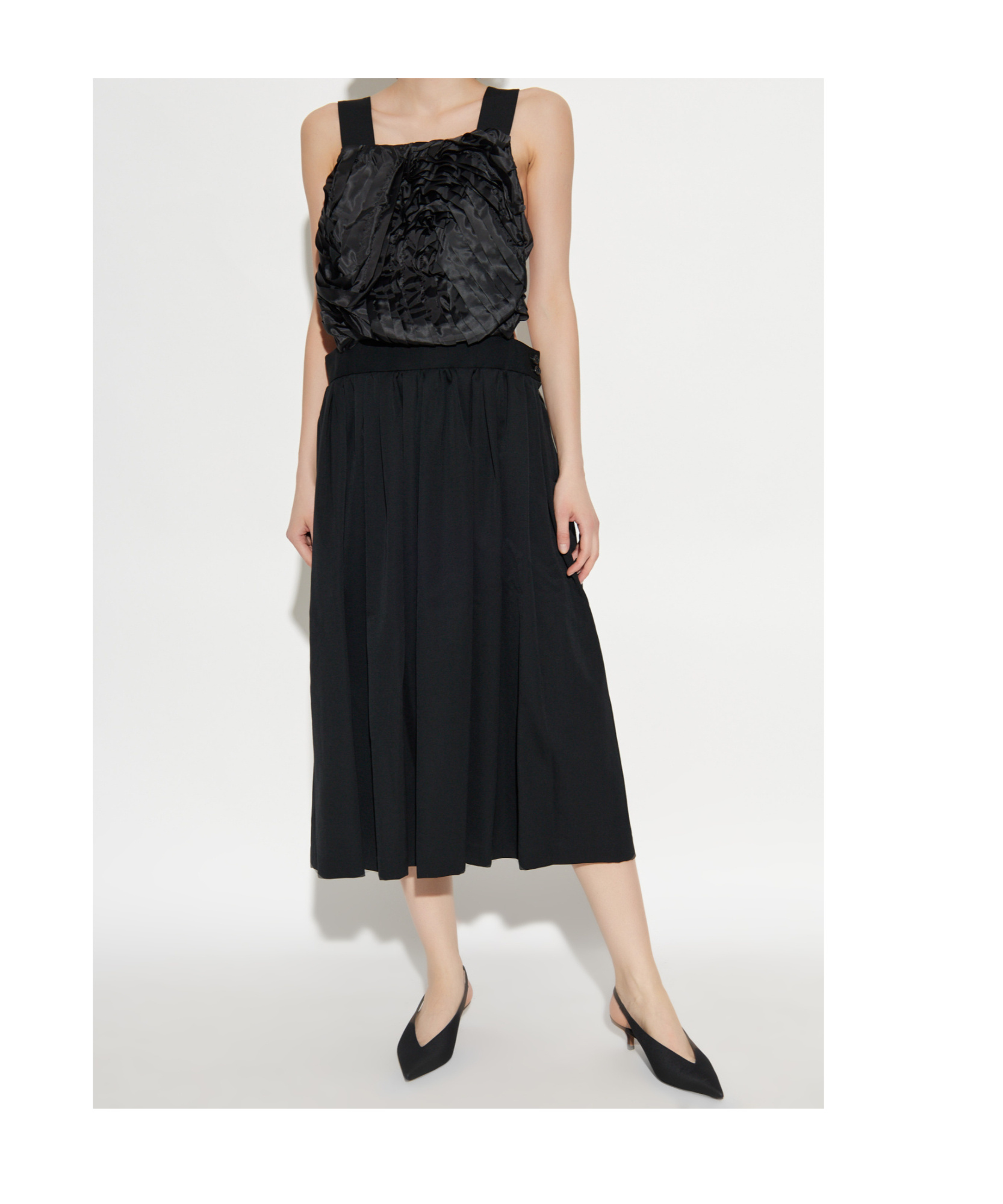 Comme Des Garçons Off-the-shoulder Dress In Black