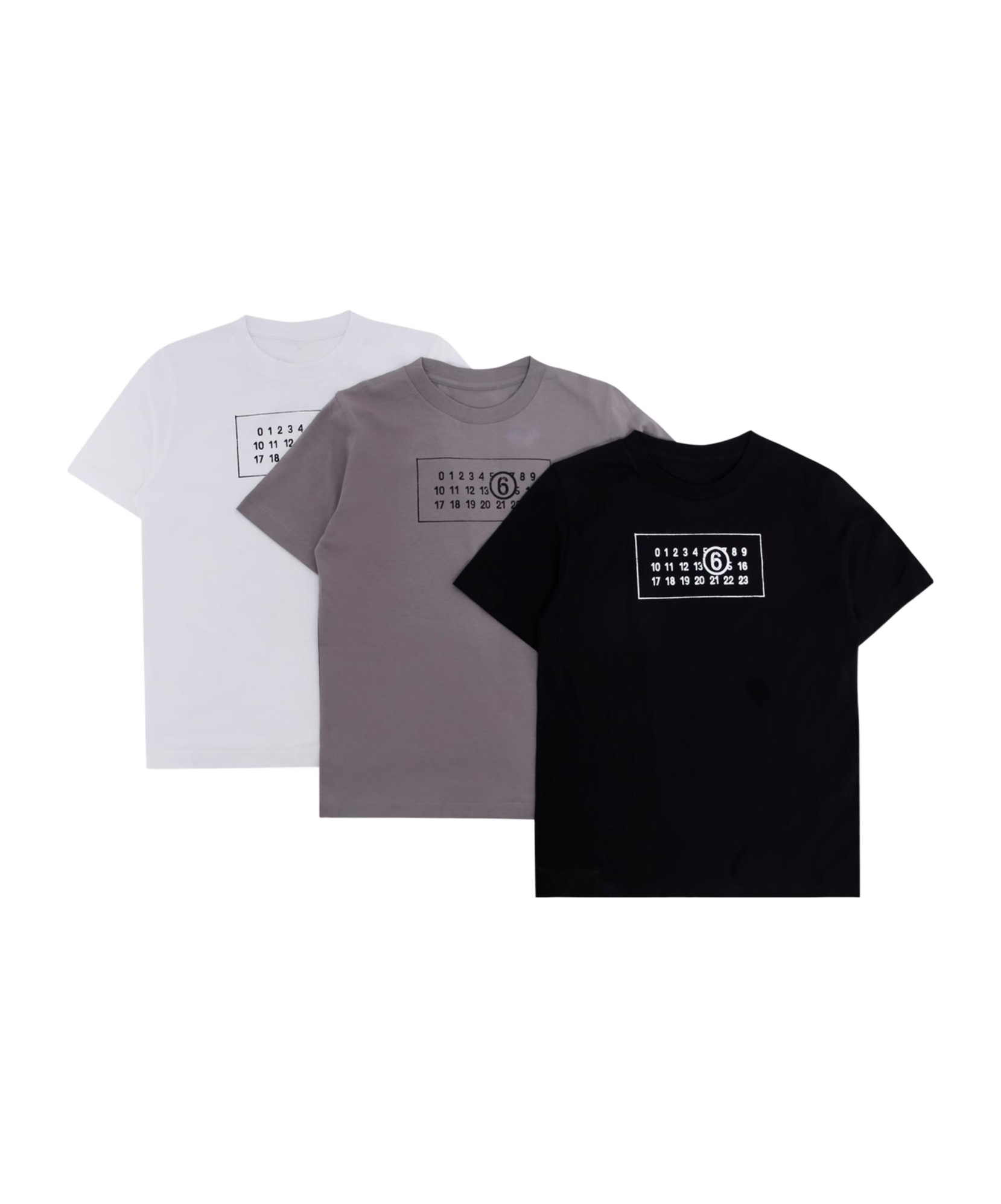 Mm6 Maison Margiela Multicolor T-shirt Set For Kids With Logo In Multi