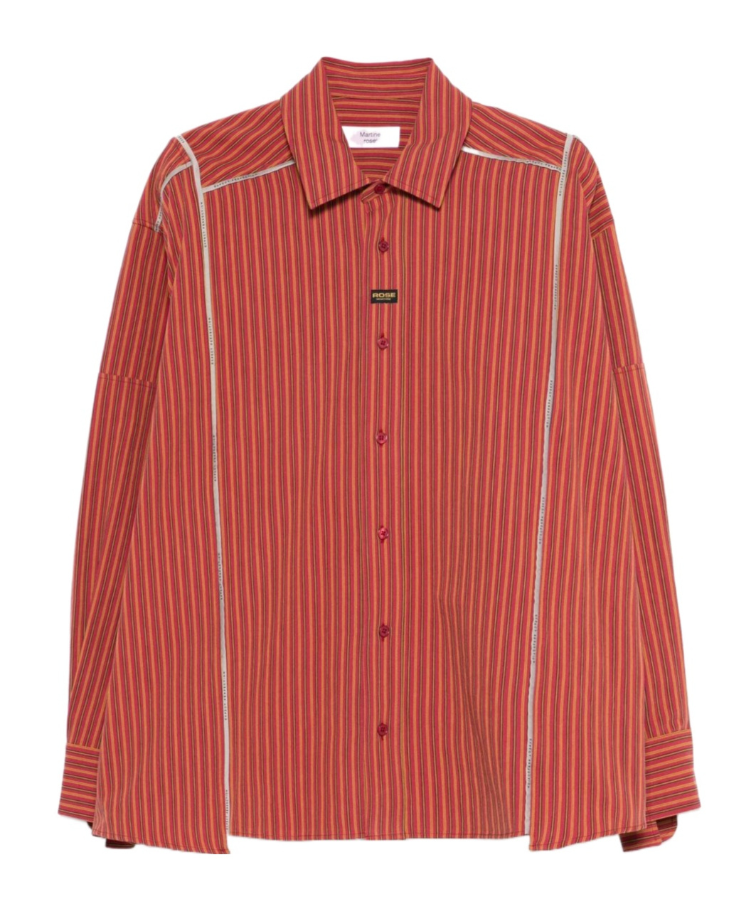 Shop Martine Rose Long Sleeve Shirt In Red