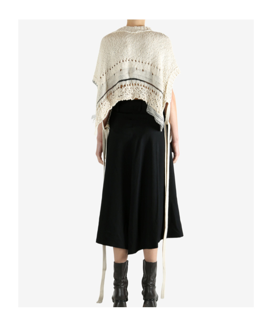 Y's Asymmetric Fb W/ Tp Vest In Neutral