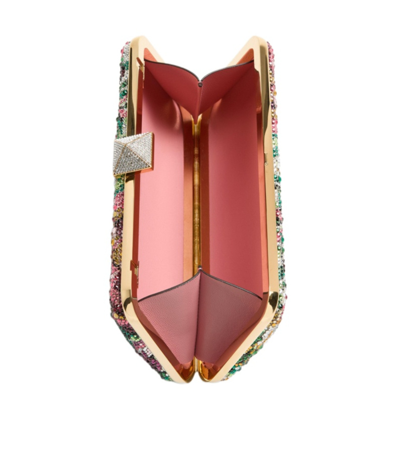 VALENTINO GARAVANI CARRY SECRETS IMITATION DIAMOND EMBROIDERED HANDBAG