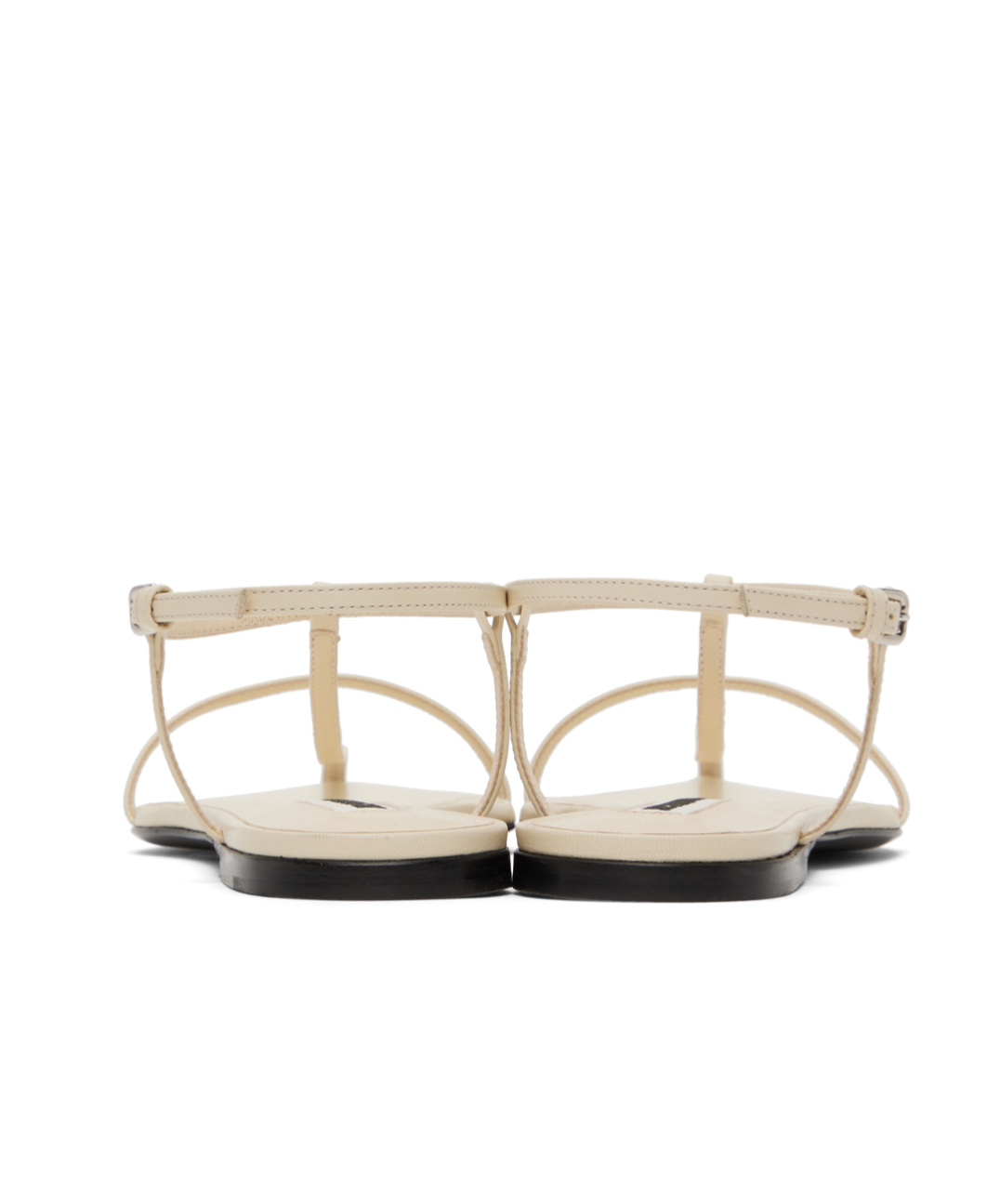 Jil Sander 10mm Leather T-bar Sandals In Nude