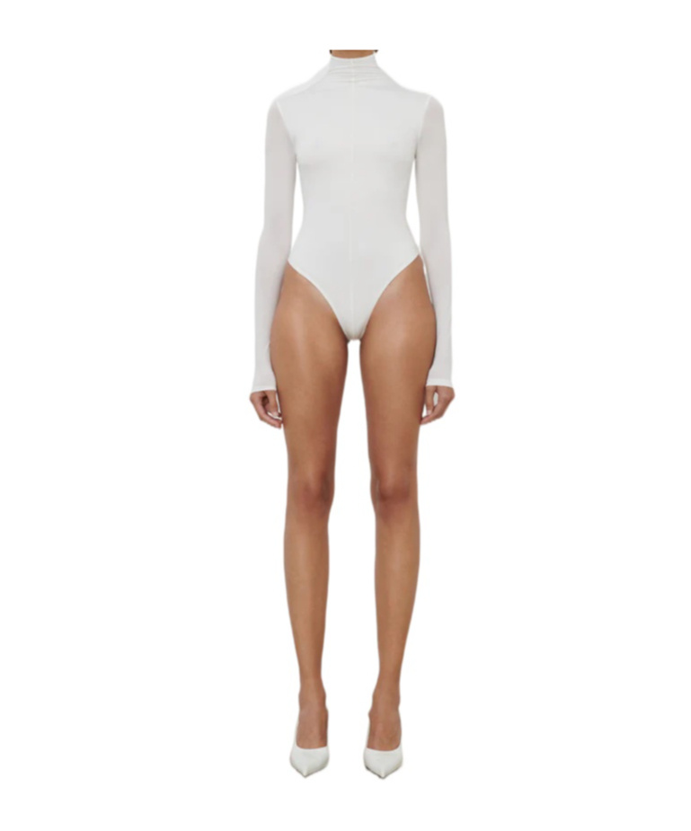 Wardrobe.nyc Long-sleeved Bodysuit In White