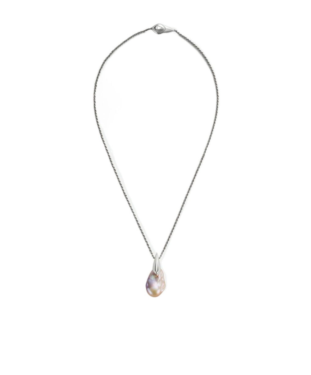 Bottega Veneta Pearl Pendant Necklace In White