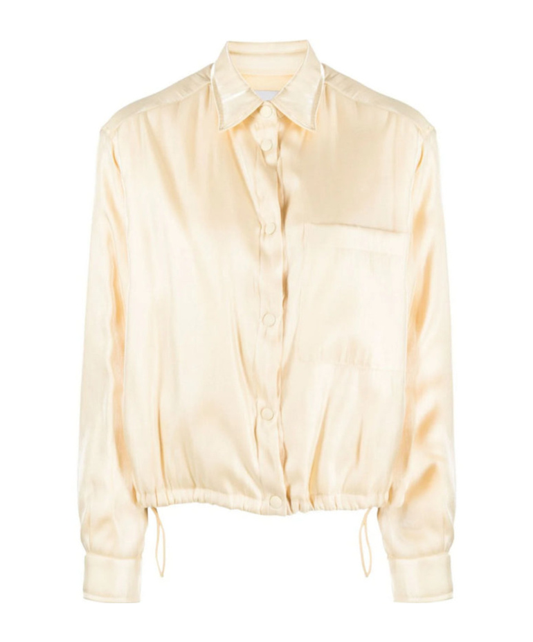Forte Forte Shining Nylon Shirt In Neutral