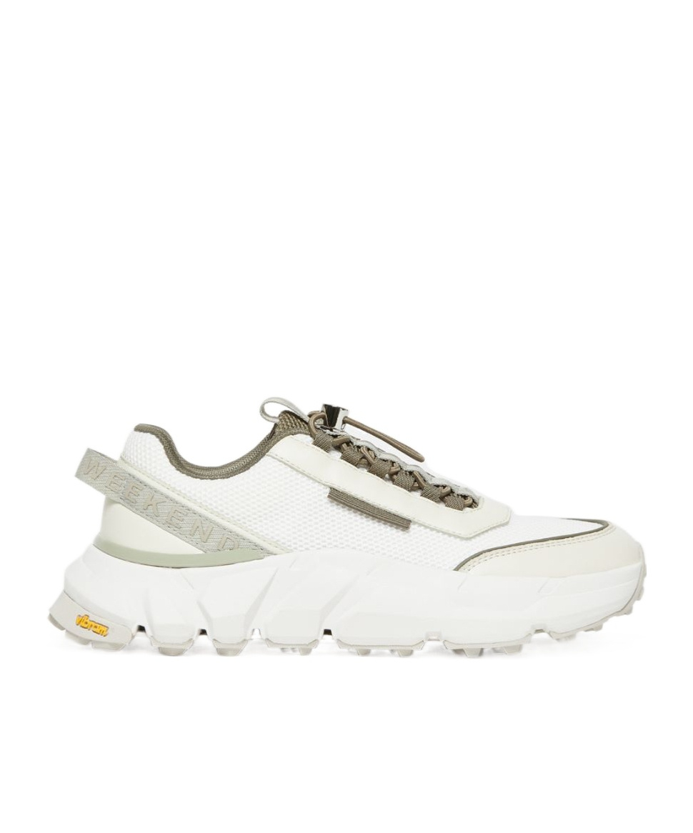 Weekend Max Mara Albatro Lace-up Sneakers In White