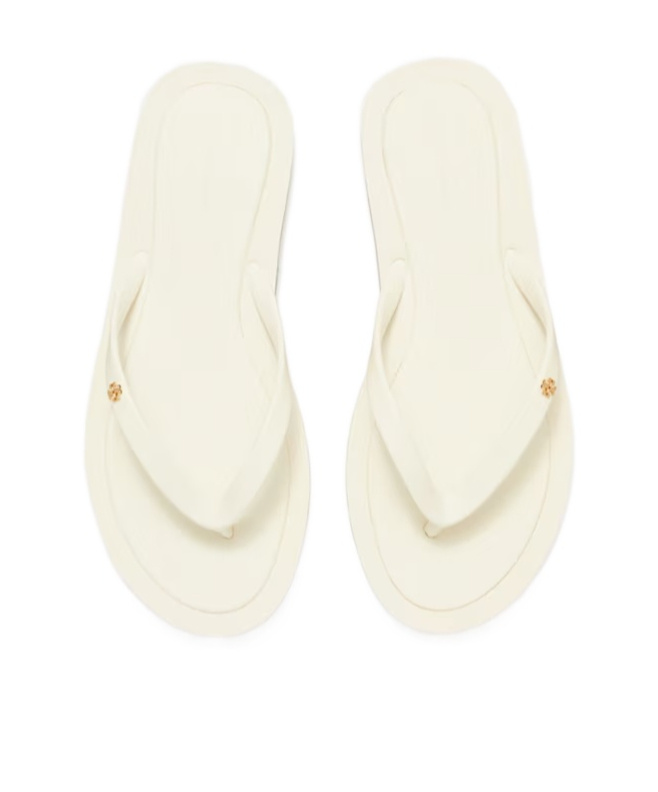 Tory Burch Women's Kira Padded Flip Flop Sandals In White