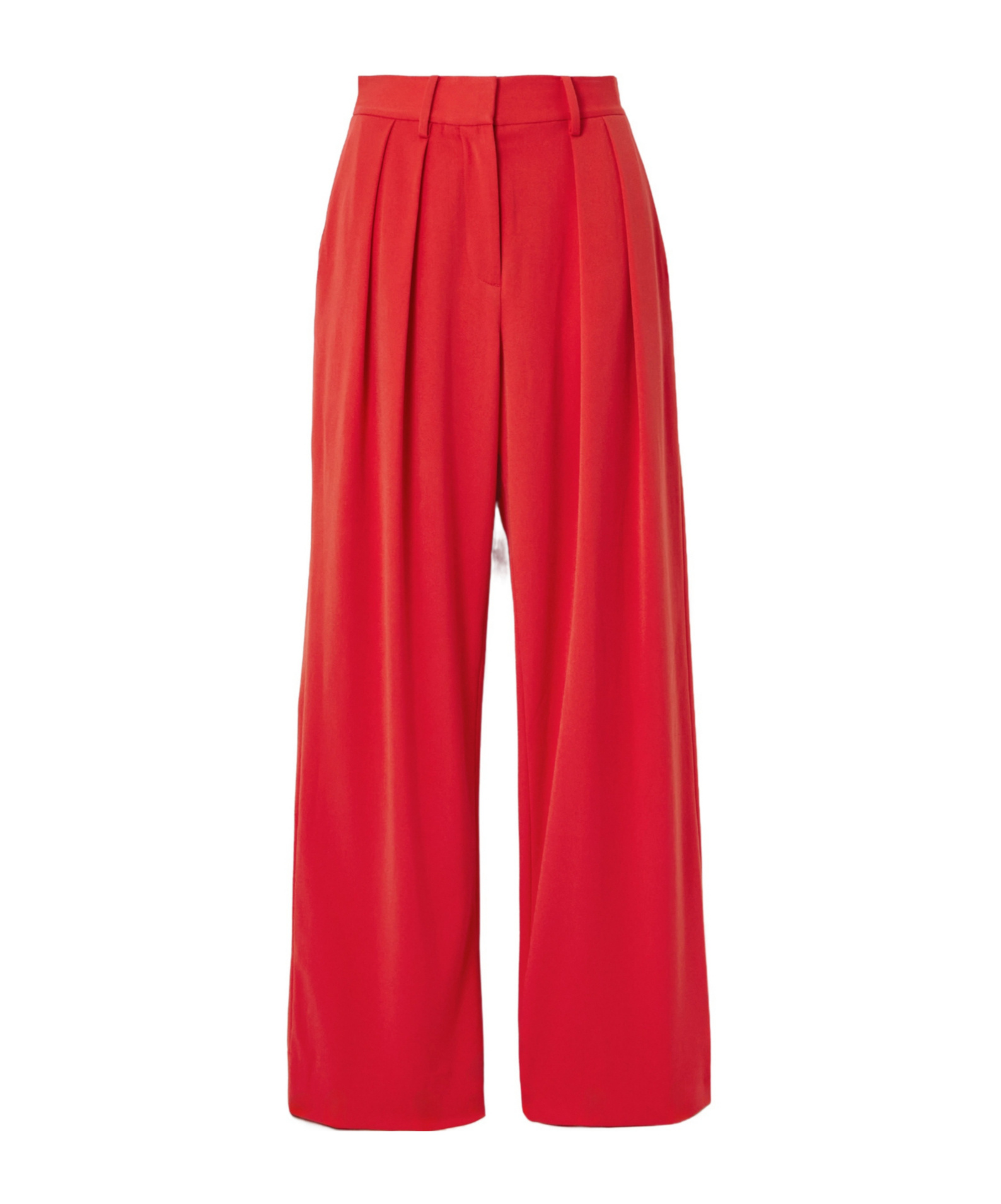Staud Solid-color Casual Trousers In Red