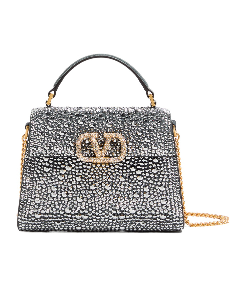 Valentino Garavani Mini Logo Shoulder Bag In Black