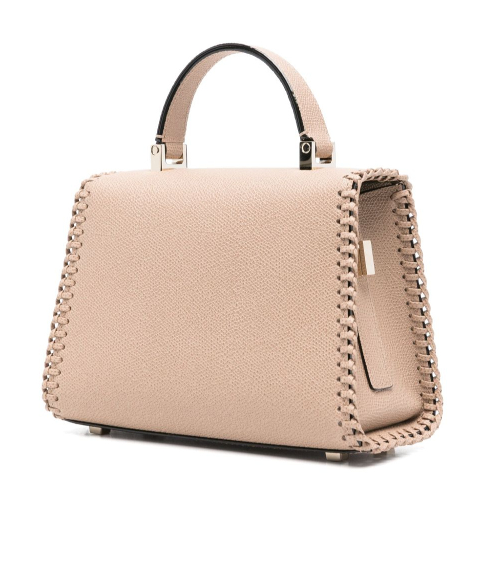 Shop Valextra Flip Shoulder Bag In Nude