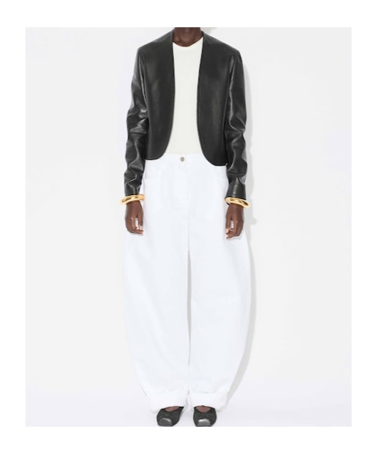 Alaïa Womens Alaia High-rise Wide-leg Denim Jeans In White