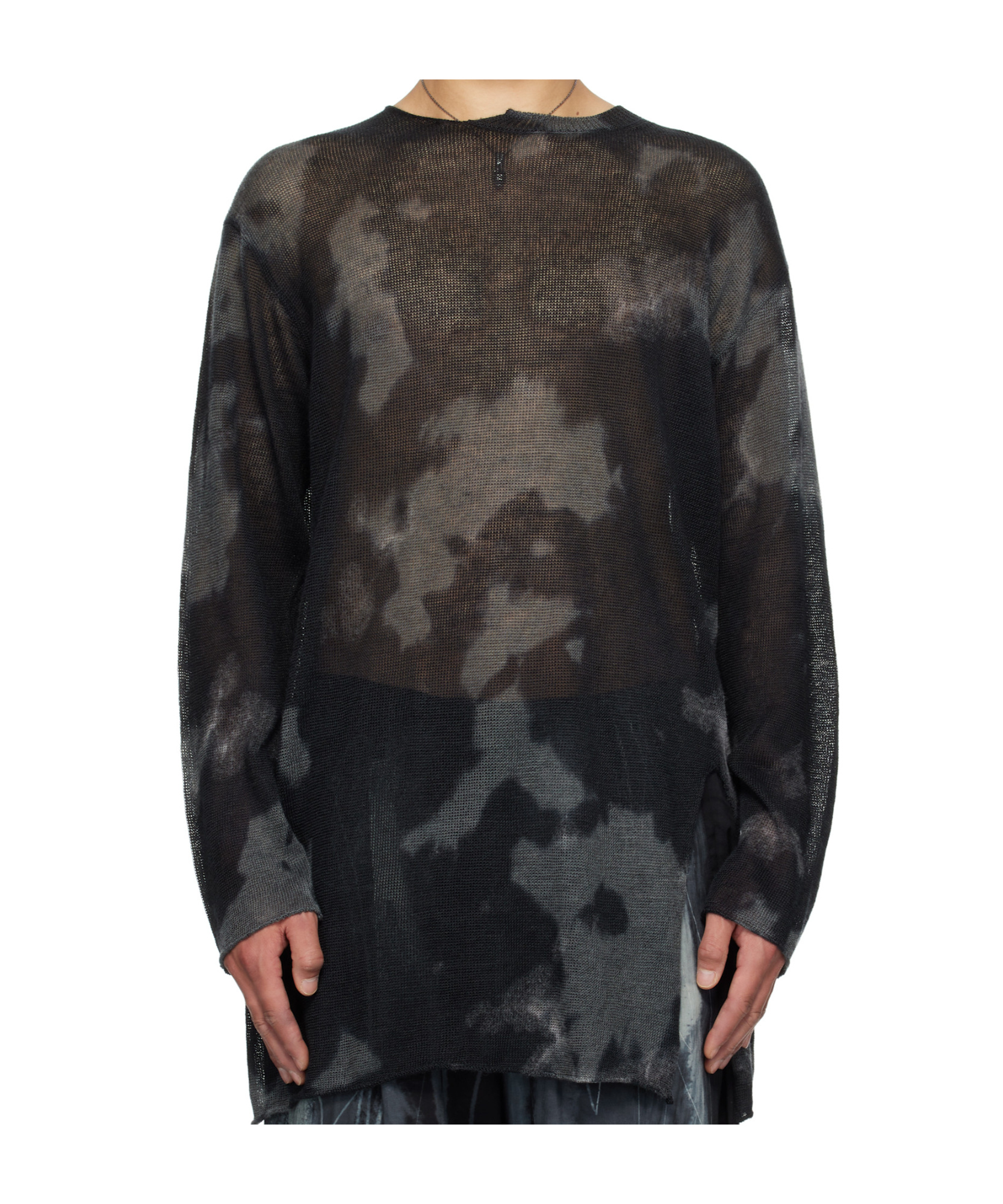 Shop Yohji Yamamoto Front-slit Jumper In Black