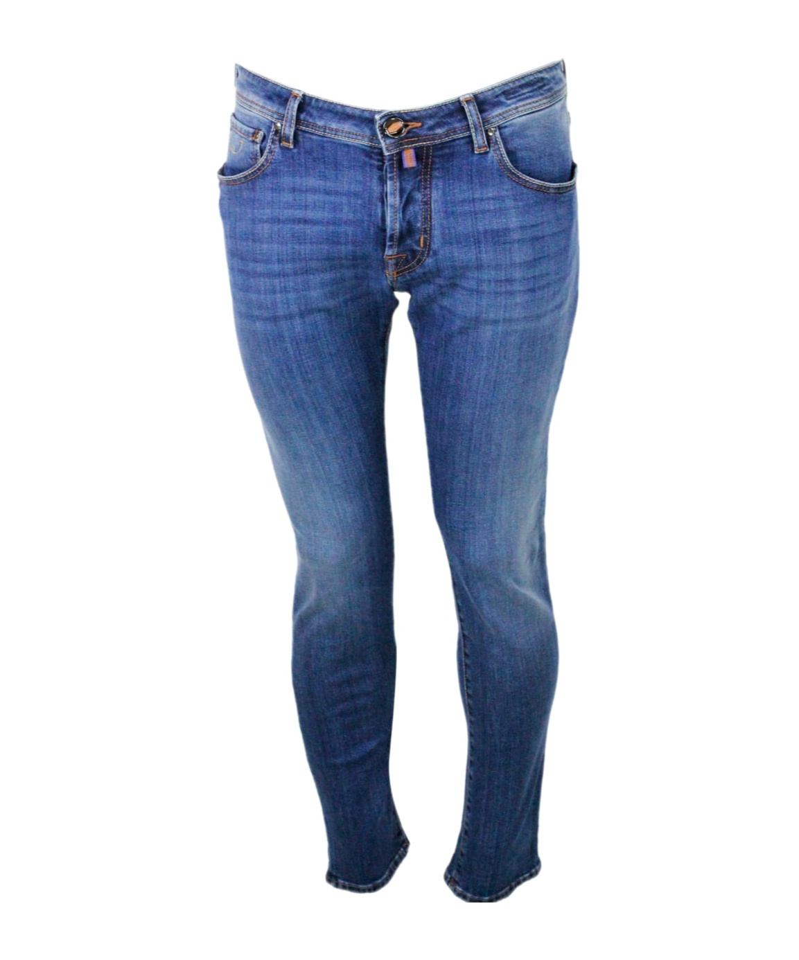 Jacob Cohen Nick Slim J622 Luxury Edition Denim Trousers In Soft Stretch Denim With 5 Pockets With Closure Butto In Blue