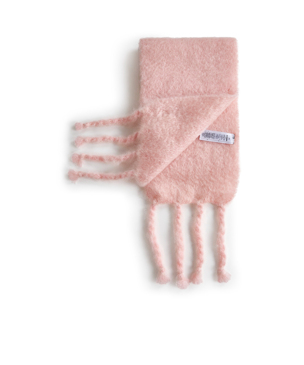 Jil Sander Pink Mohair And Wool Blend Scarf