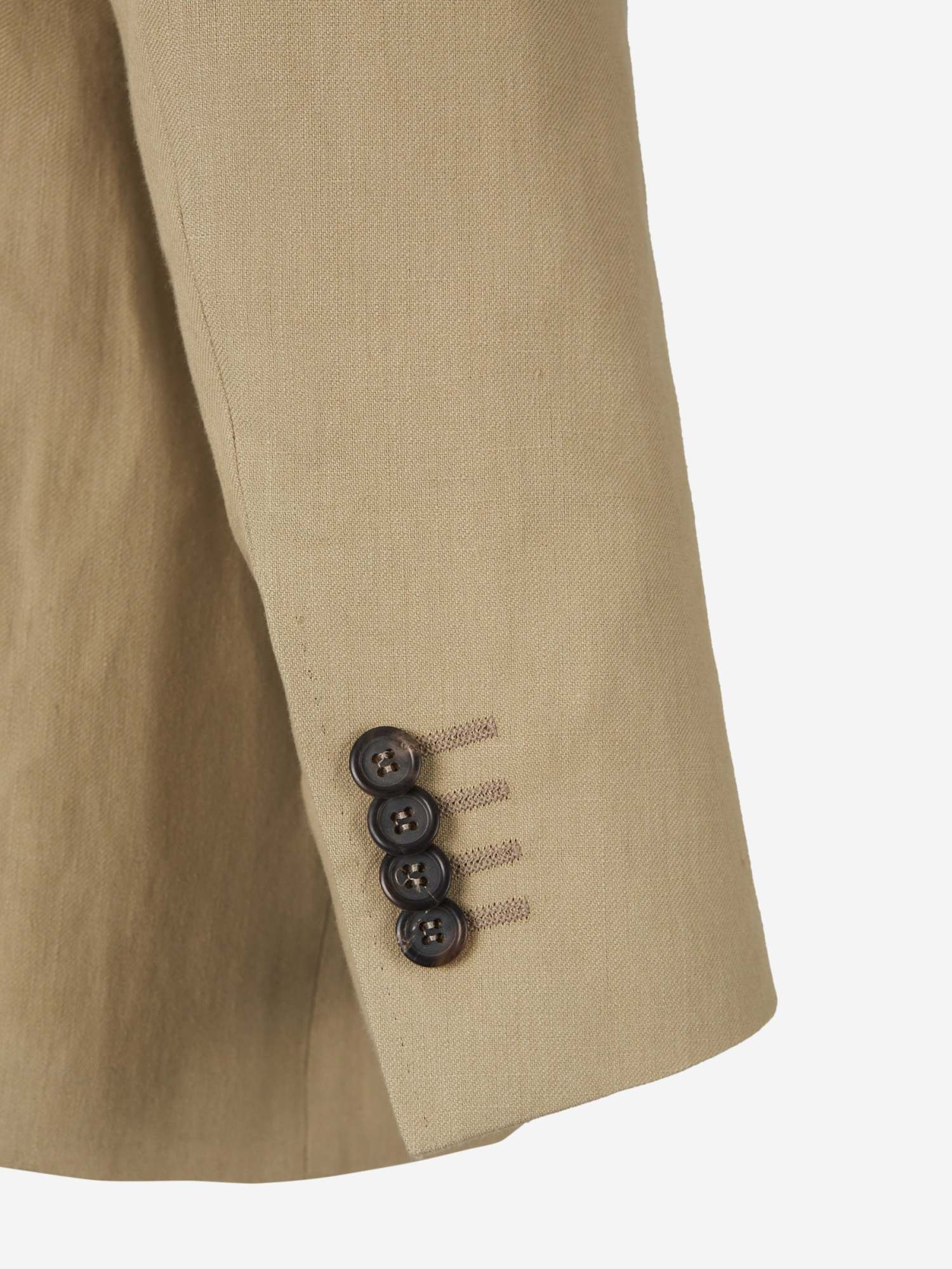 Canali Lapel Long-sleeved Suit Set In Nude