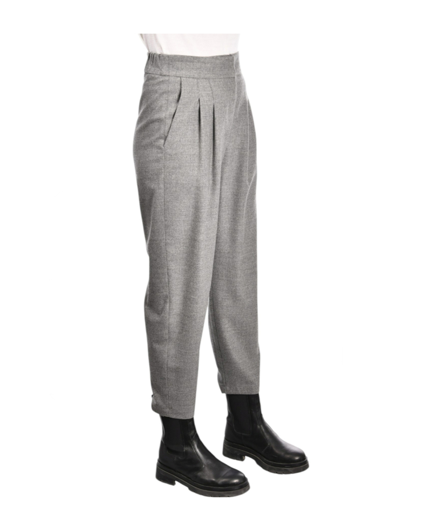 Gran Sasso Pleated Trousers In Gray