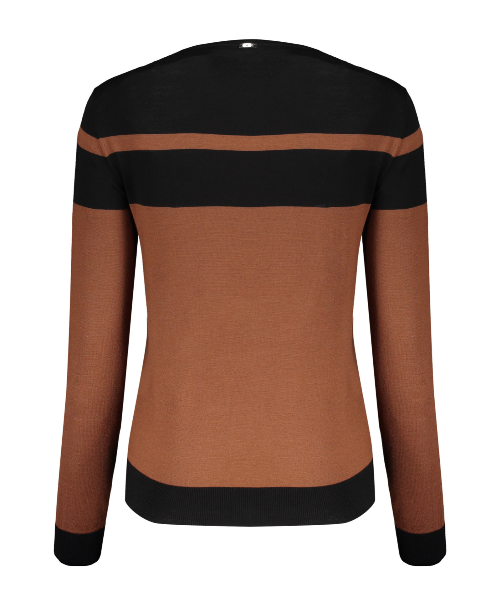 Herno Striped Logo-embroidered Sweater In Brown