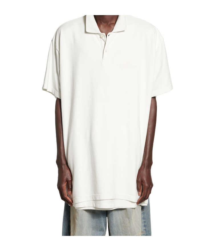 BALENCIAGA BALENCIAGA LOGO EMBROIDERED POLO SHIRT