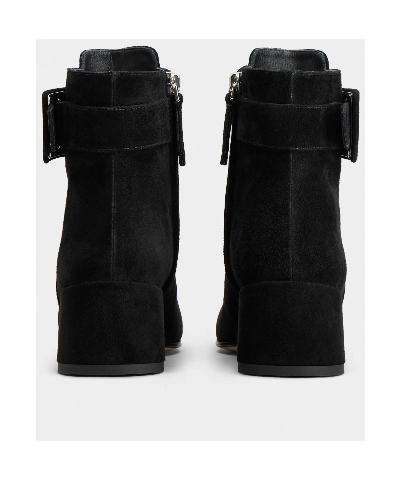 Roger Vivier Trs Vivier Suede Ankle Boots In Black