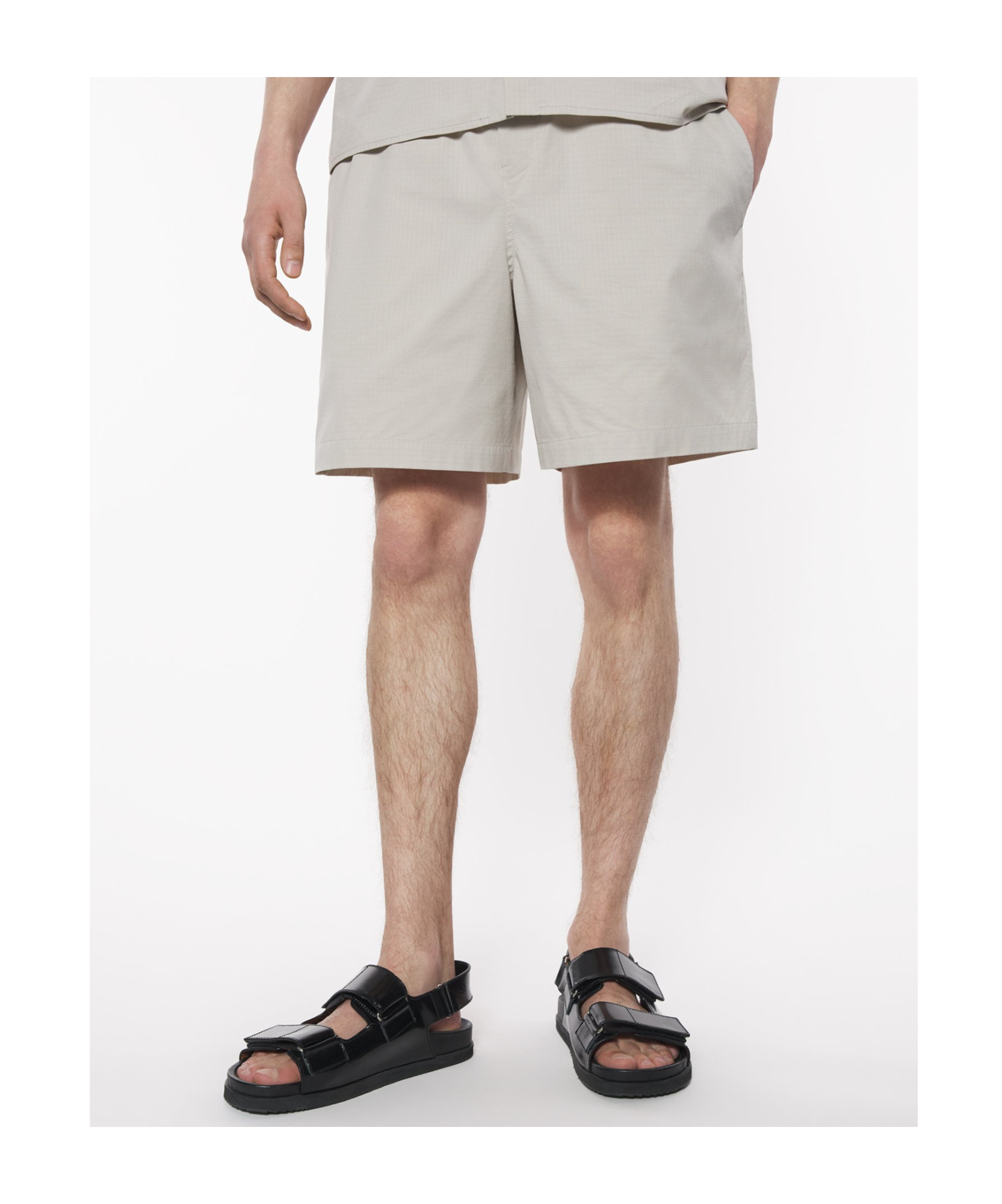 Maison Kitsuné Elasticated Shorts In Truffle Color