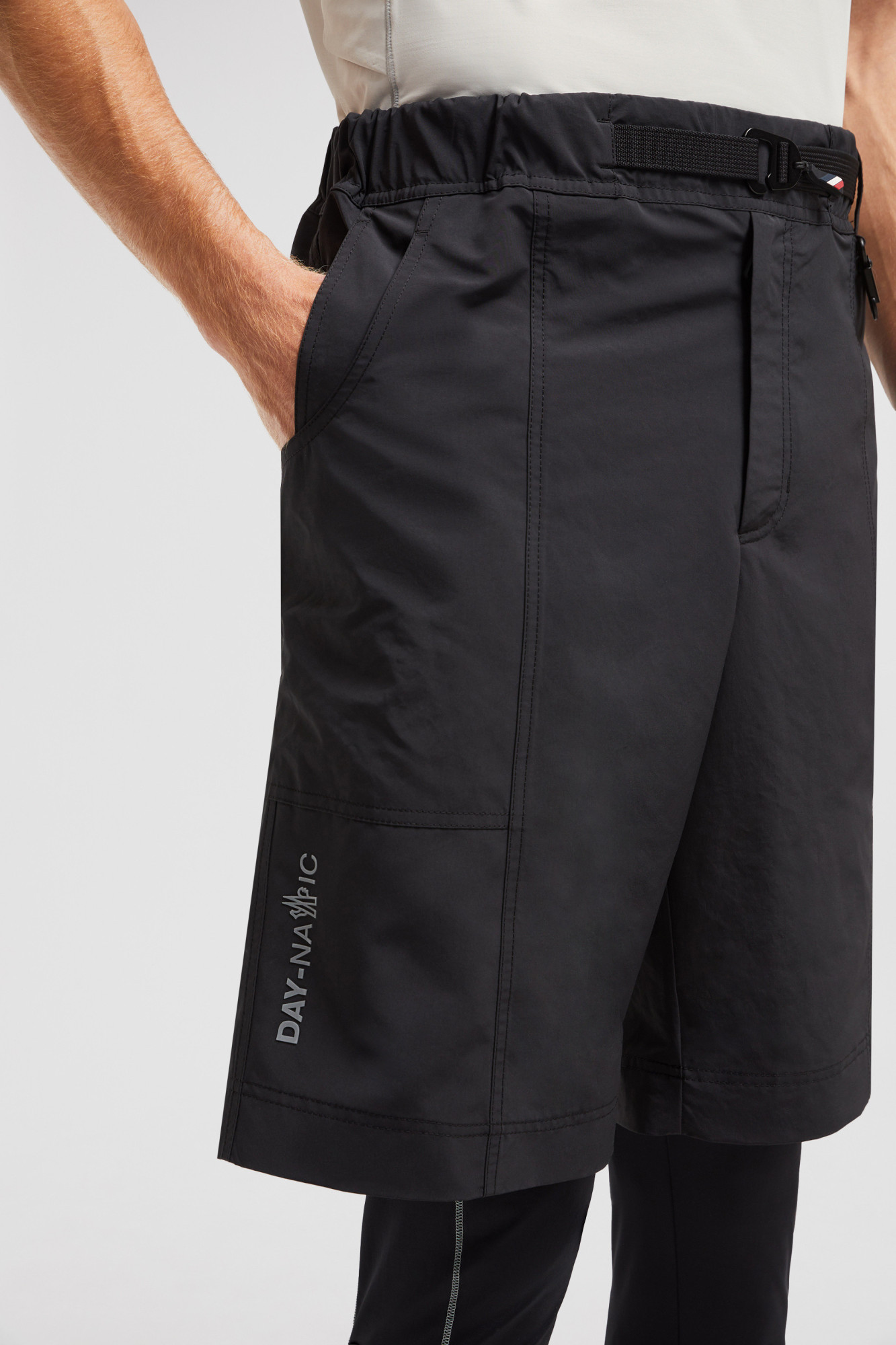 Moncler Day-namic Nylon Bermuda Shorts With Adjustable Drawstring In Black