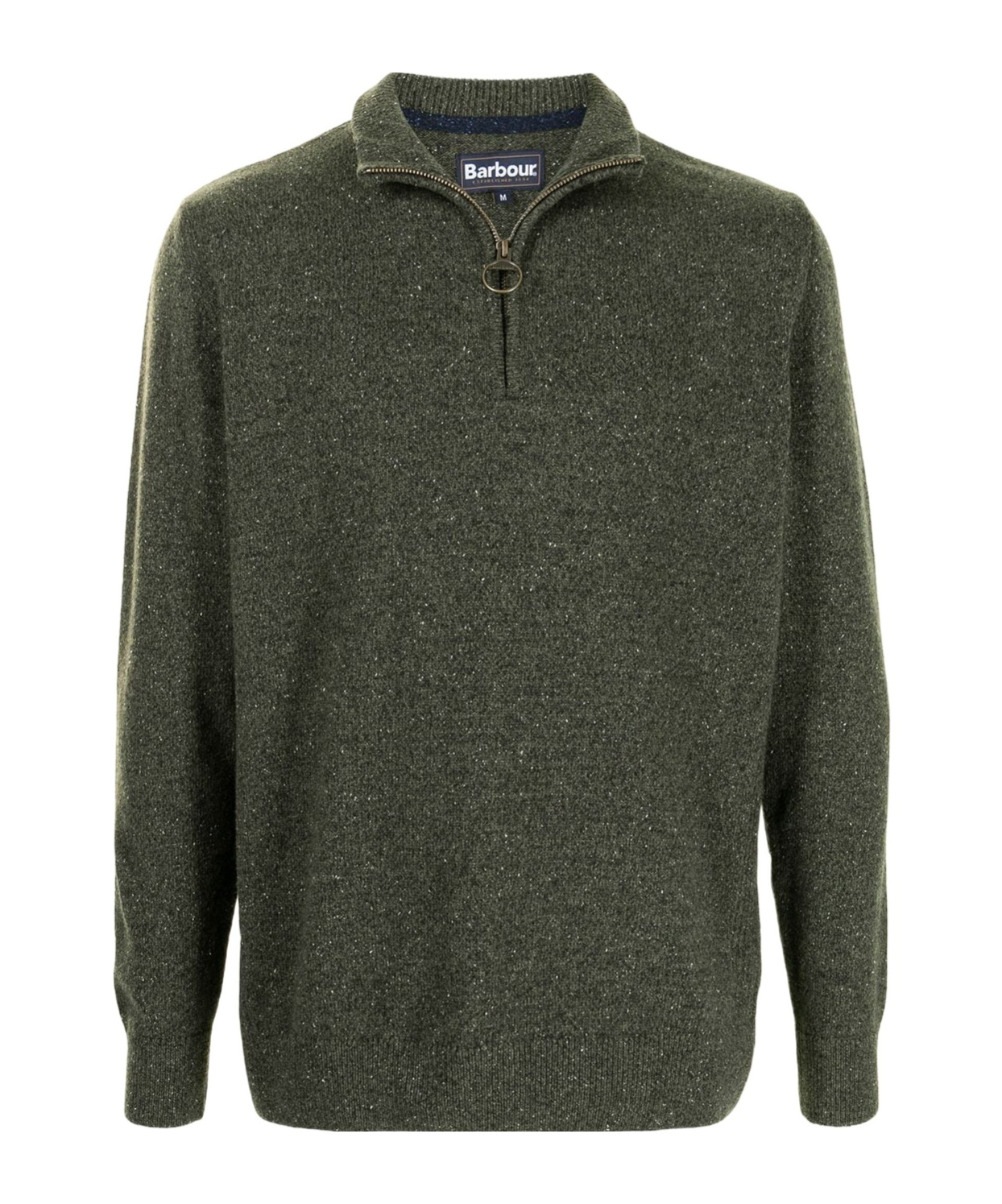 Barbour Essential Tisbury Half Zip Jumper In Green
