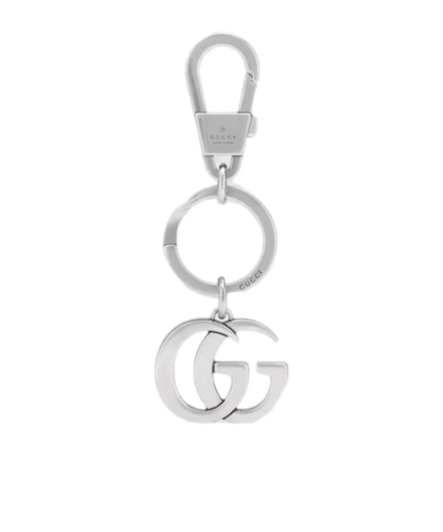Gucci Double G Keychain In White