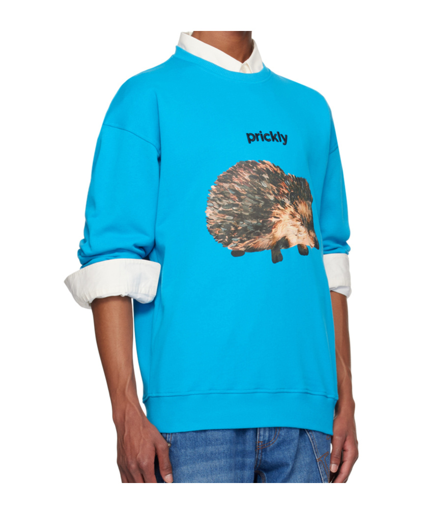 Jw Anderson Round-neck Pullover In Blue