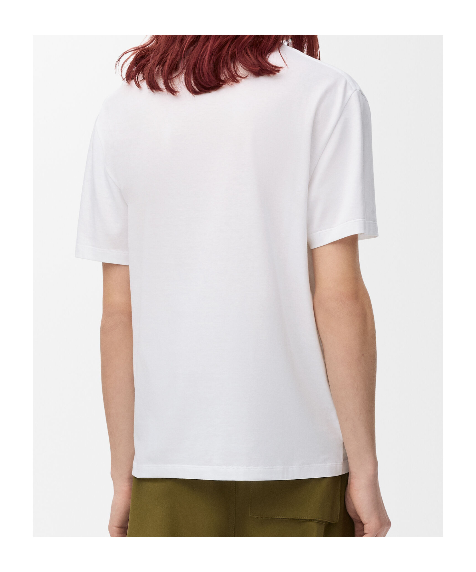 Loewe Logo-embroidered Cotton-jersey T-shirt In White