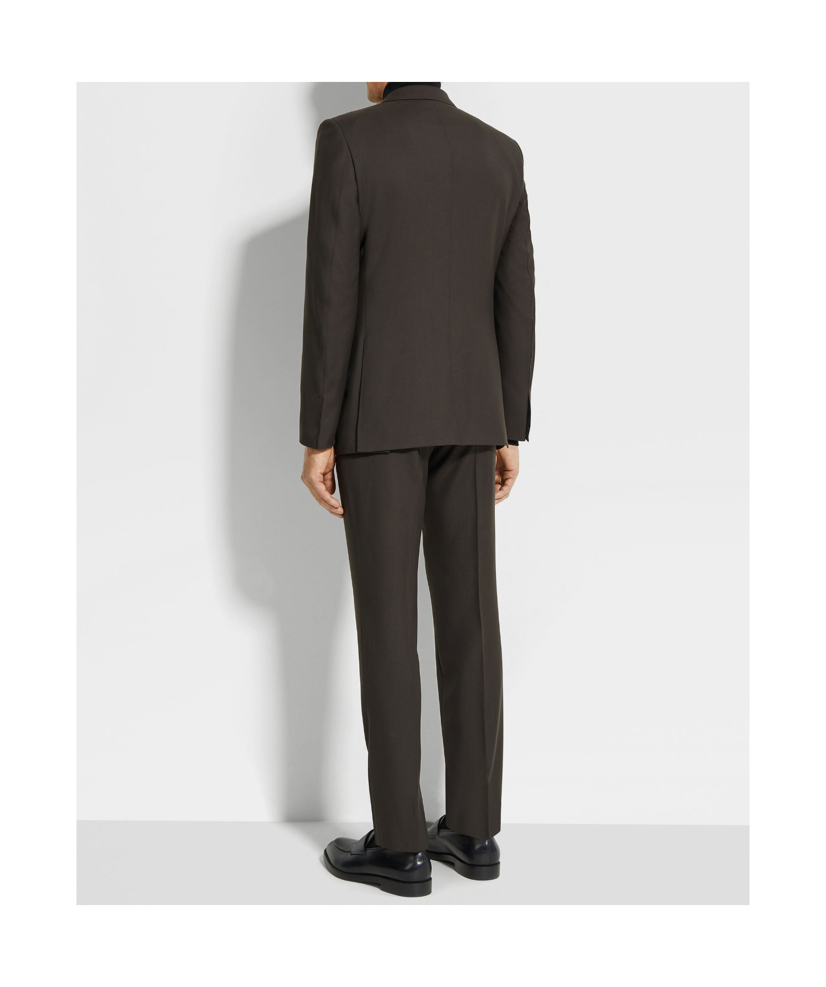 Zegna Single-breasted Suit In Brown