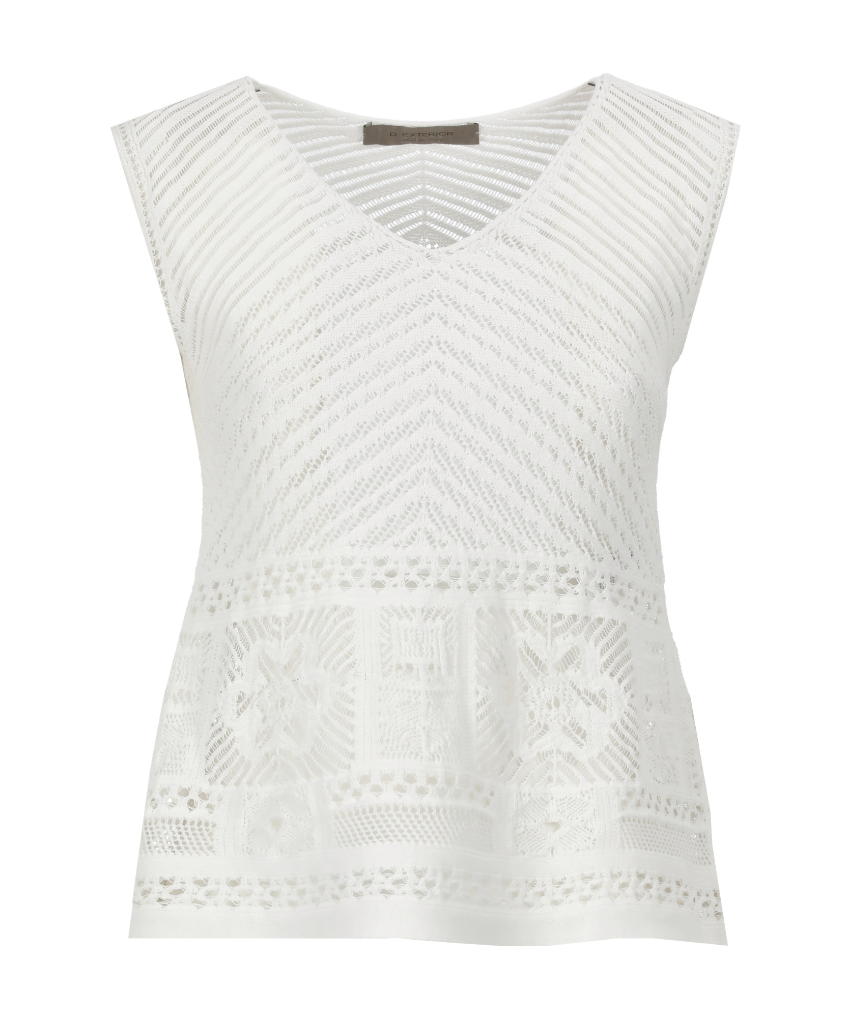 D Exterior D.exterior Sleeveless Crochet Top In White