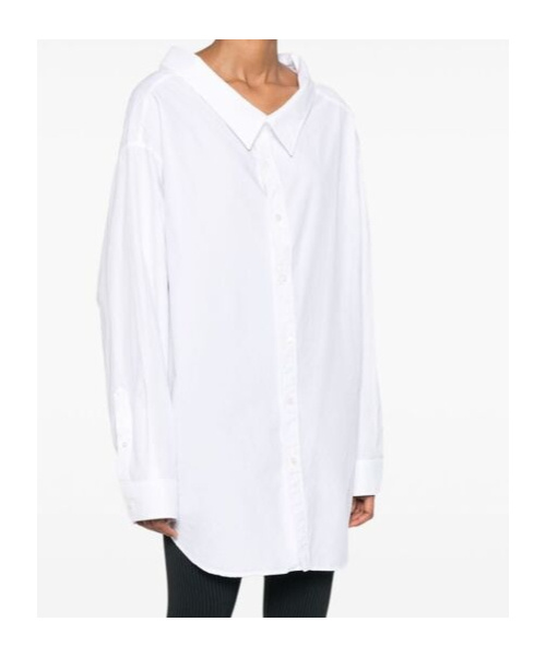 Shop Balenciaga Long-sleeved Shirt In White