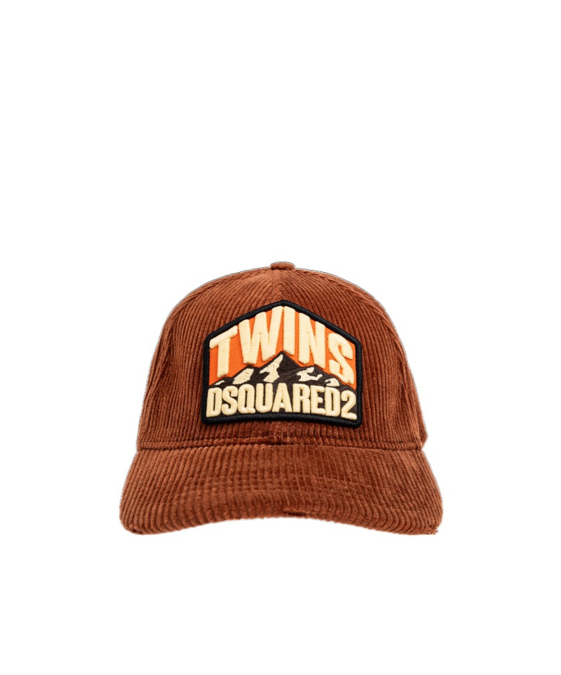 DSQUARED2 DSQUARED2 LOGO-APPLIQUÉ DISTRESSED BASEBALL CAP