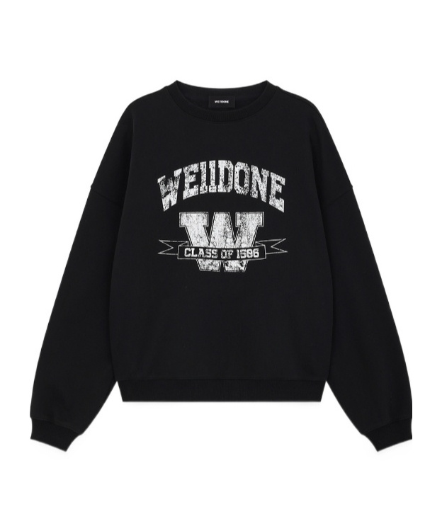 We11 Done Long-sleeved Sweatshirt In Black