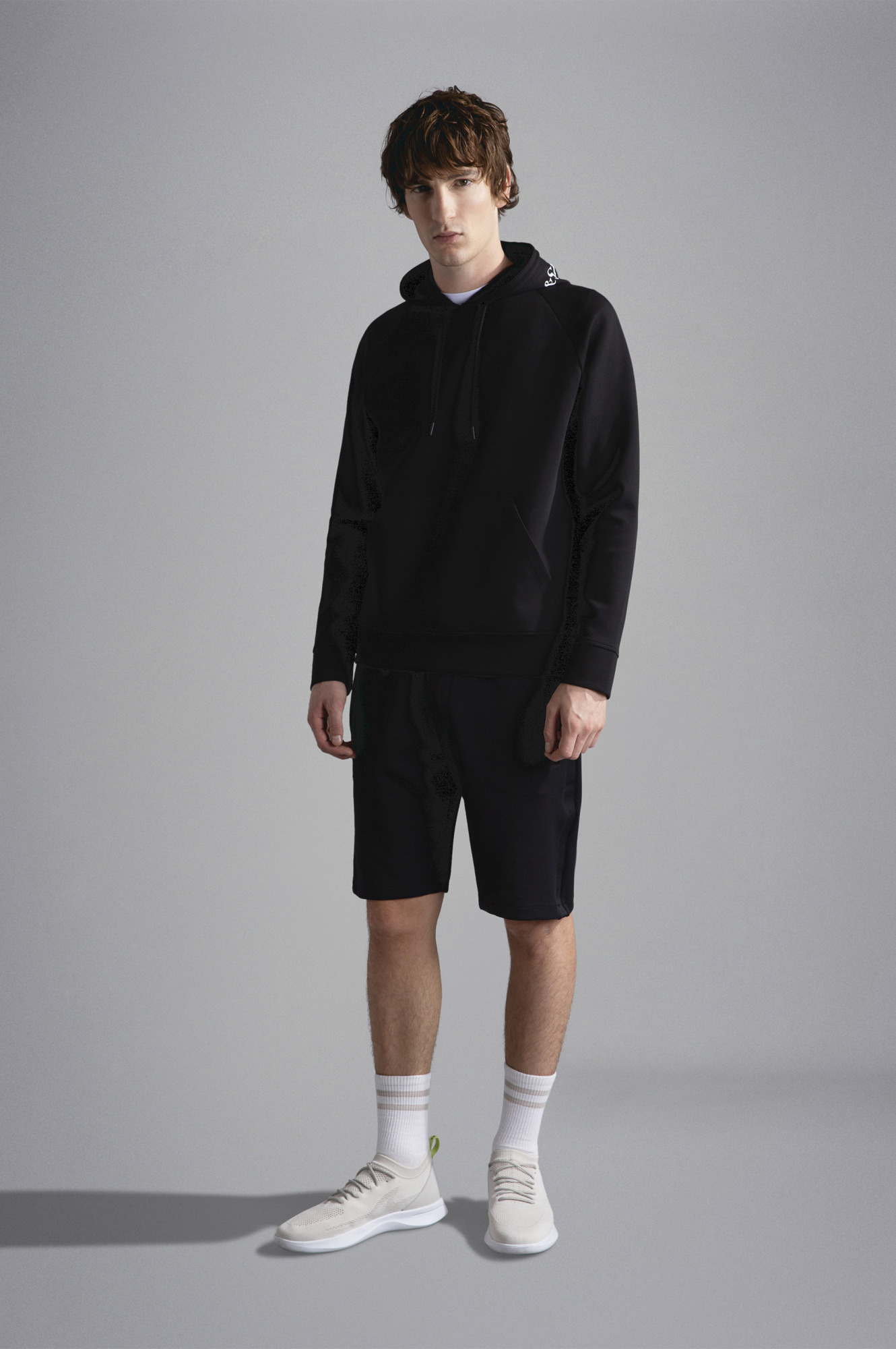 Paul & Shark Long-sleeved Hoodie In Black