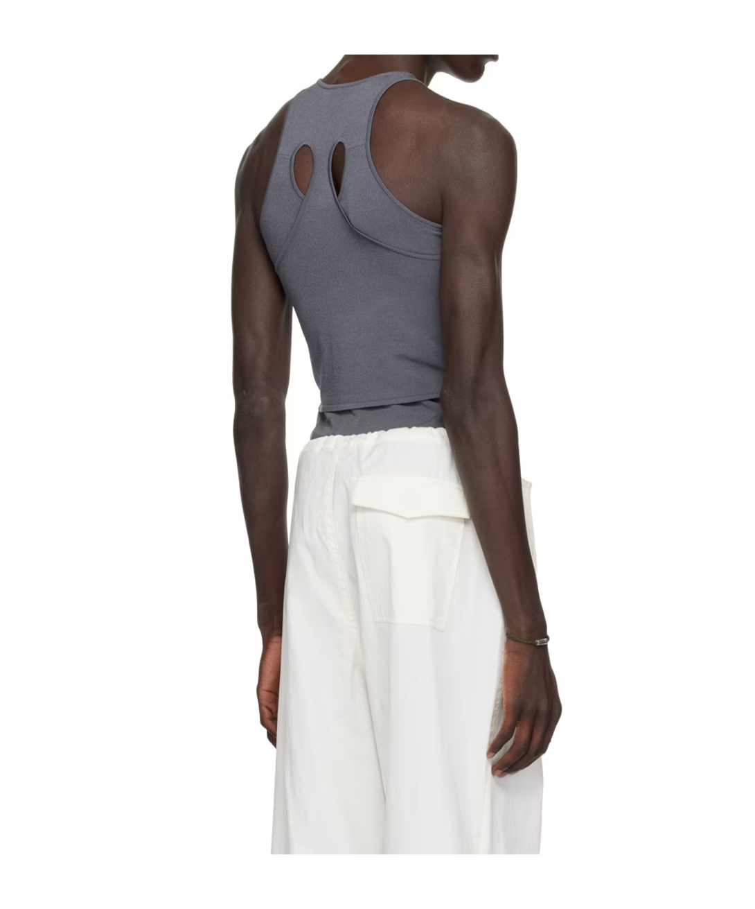 Dion Lee Mobius Loop Cut-out Tank Top In White