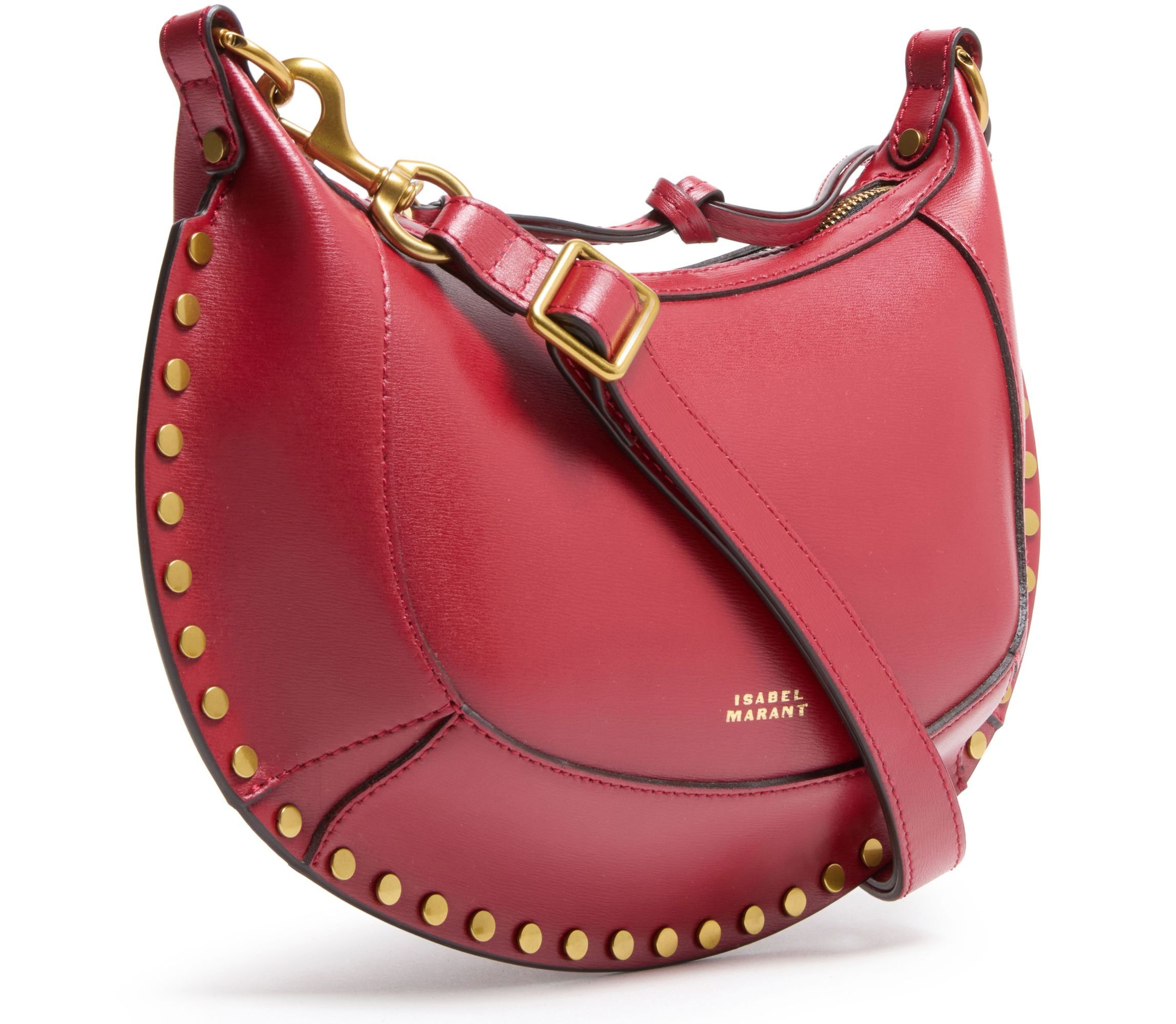 Isabel Marant Oskan Moon Bag In Burgundy