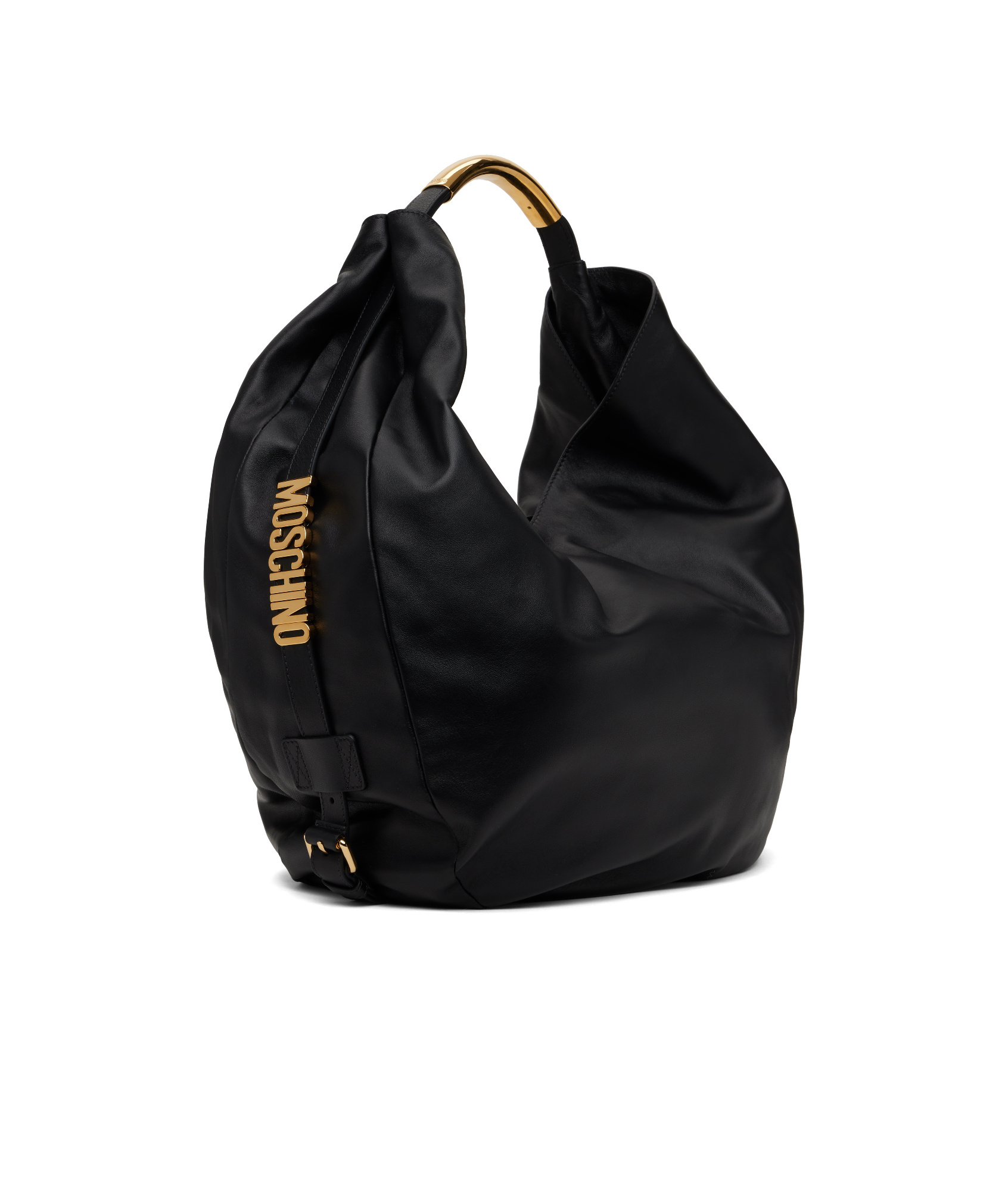 Moschino Large Handle Me Shoulder Bag In Black